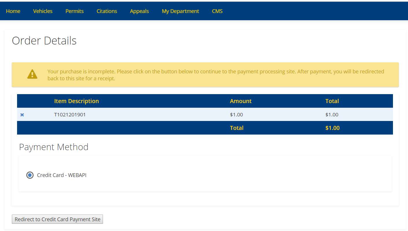 how to pay a citation step 9