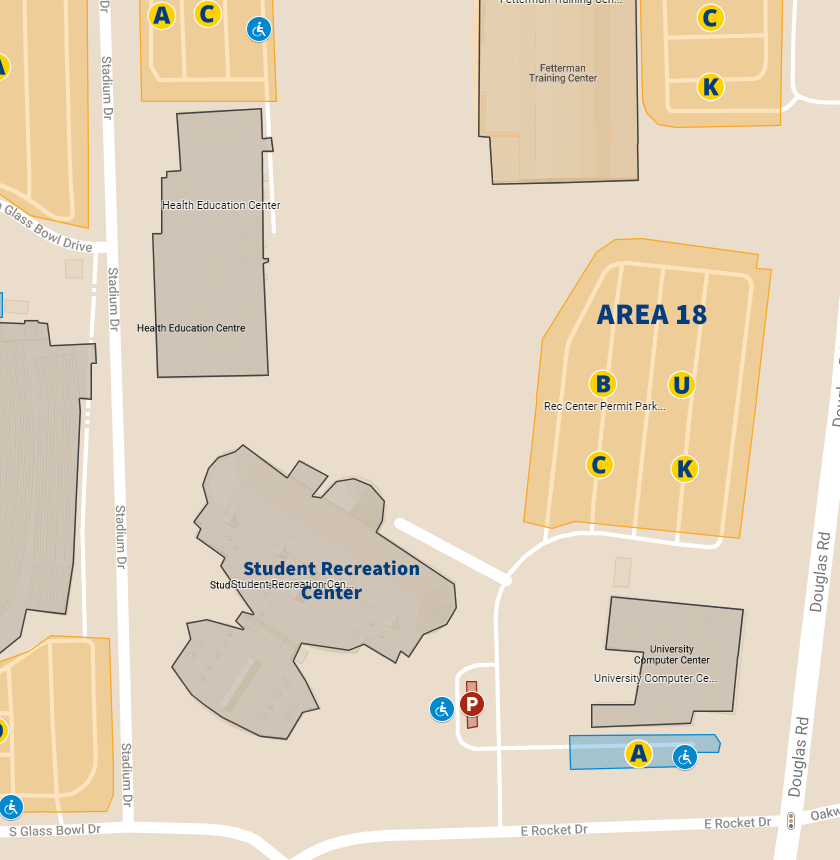 student recreation center parking map