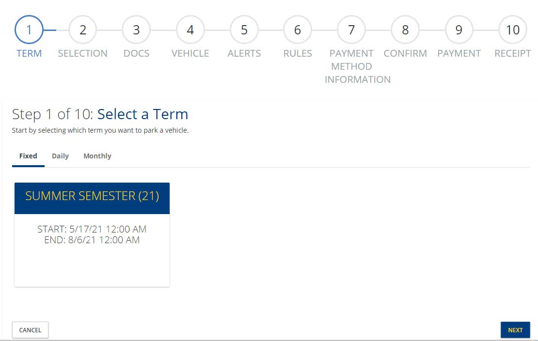 university toledo how to purchase permit step 3