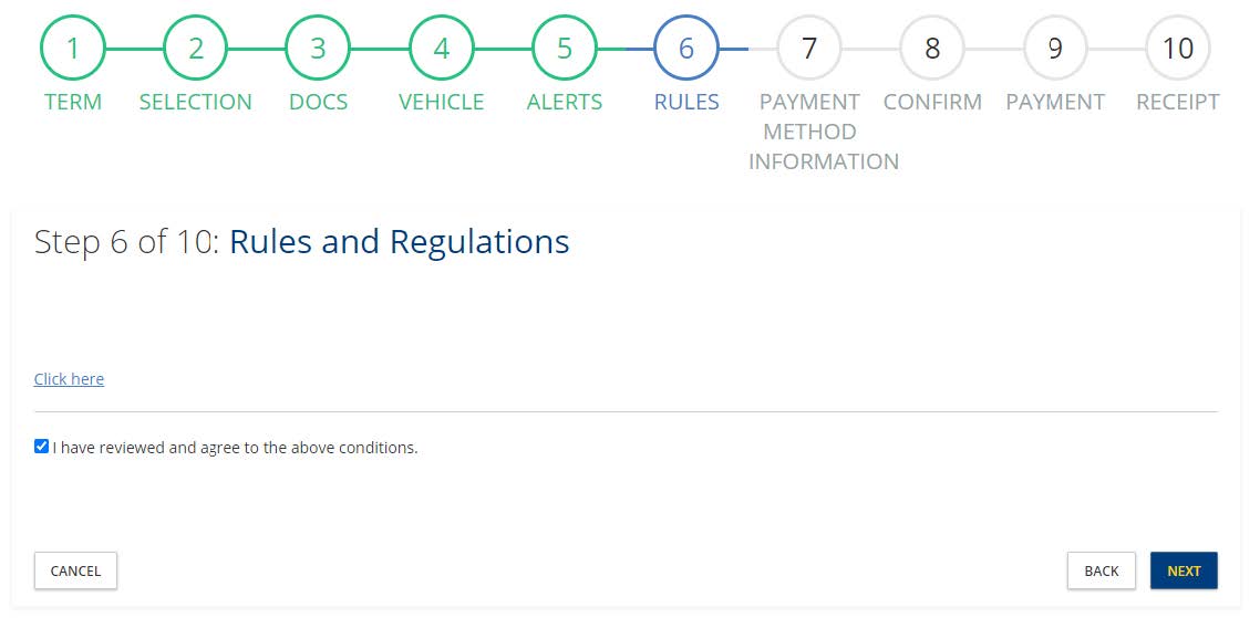 university toledo how to purchase permit step 9